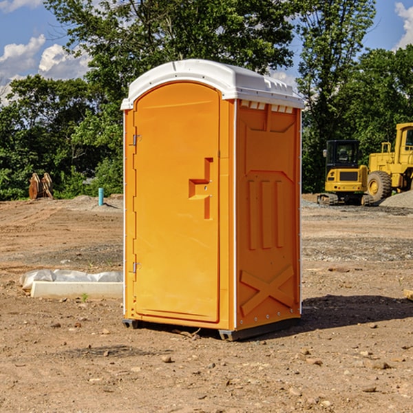 how often are the porta potties cleaned and serviced during a rental period in Knox